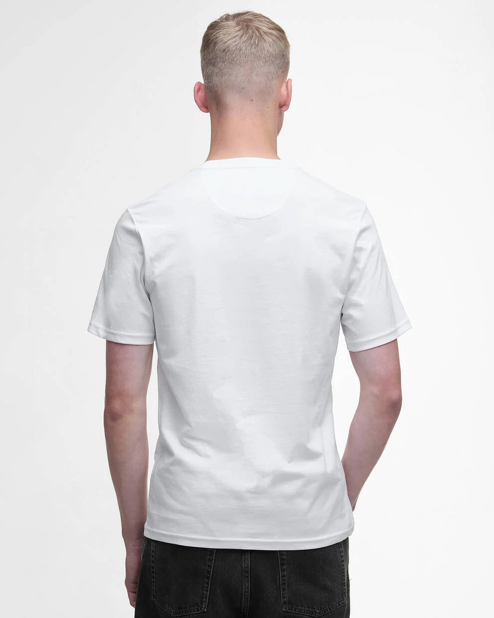 T-shirt con logo piccolo bianca