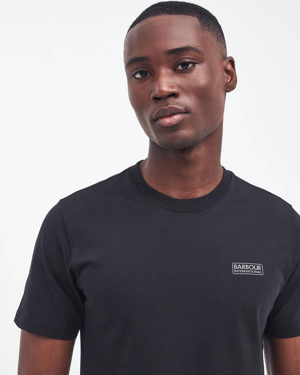T-shirt con logo piccolo nera