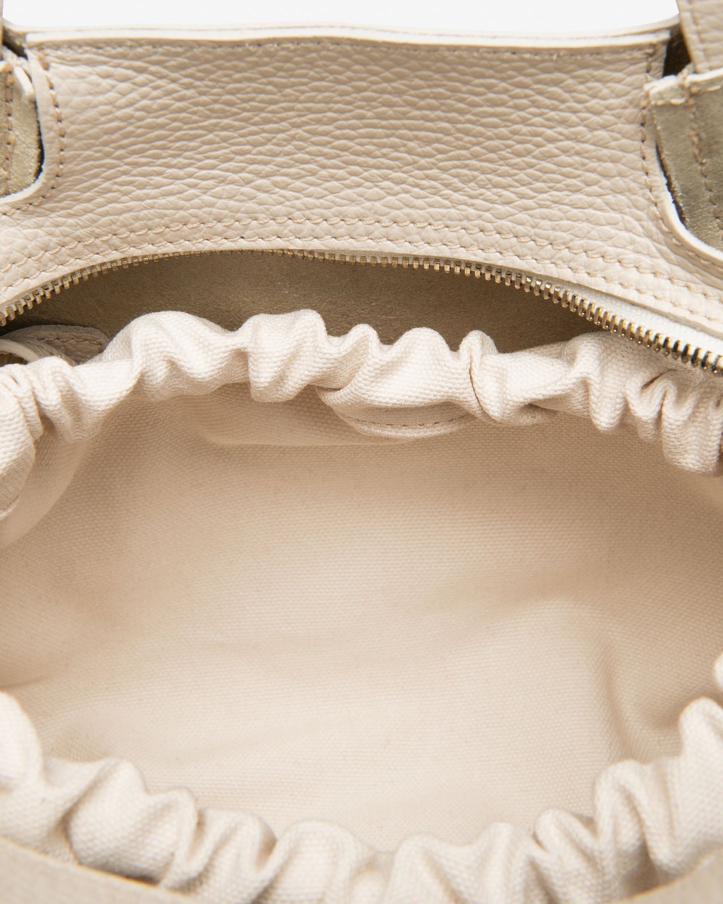 Borsa in pelle E644230D panna