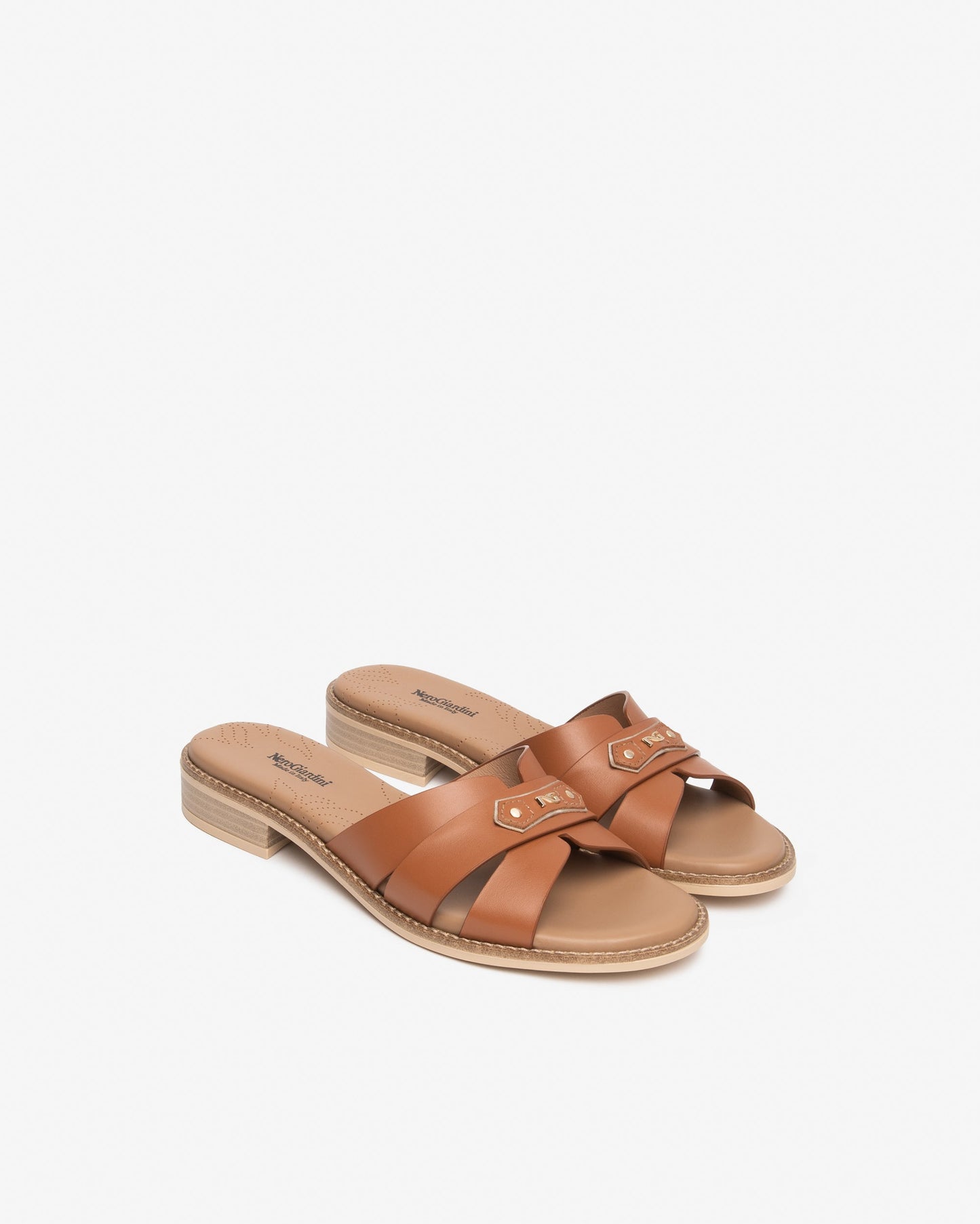 Ciabattina in pelle Cognac  E615893D