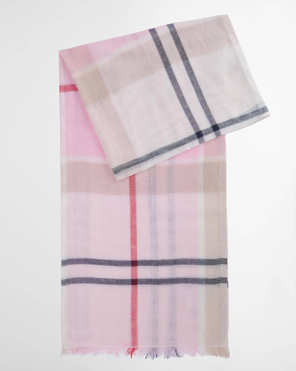 Sciarpa in tartan Abigail rosa