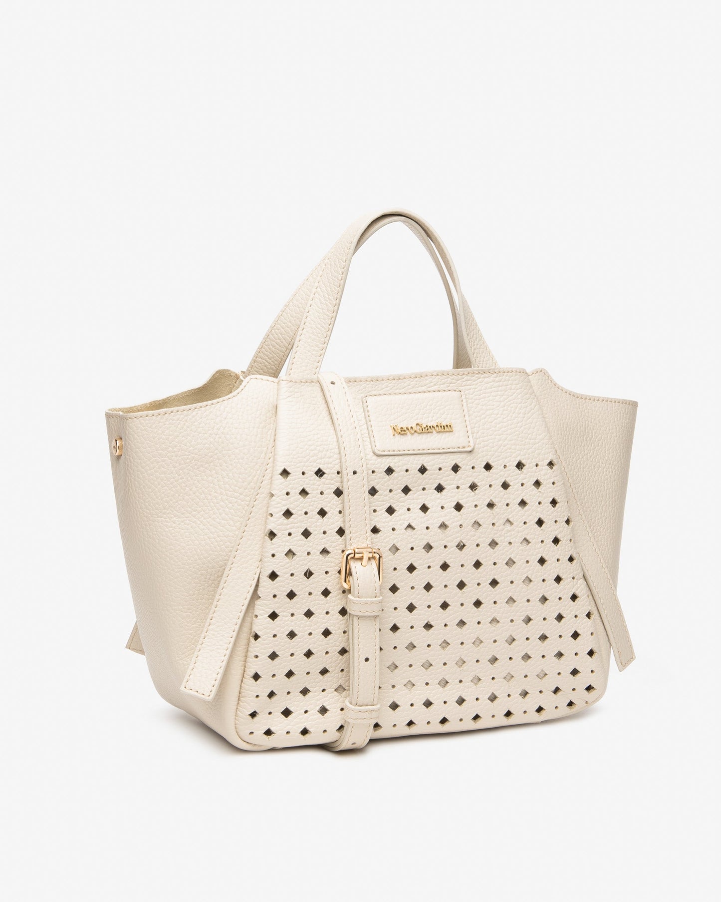 Borsa in pelle E644230D panna