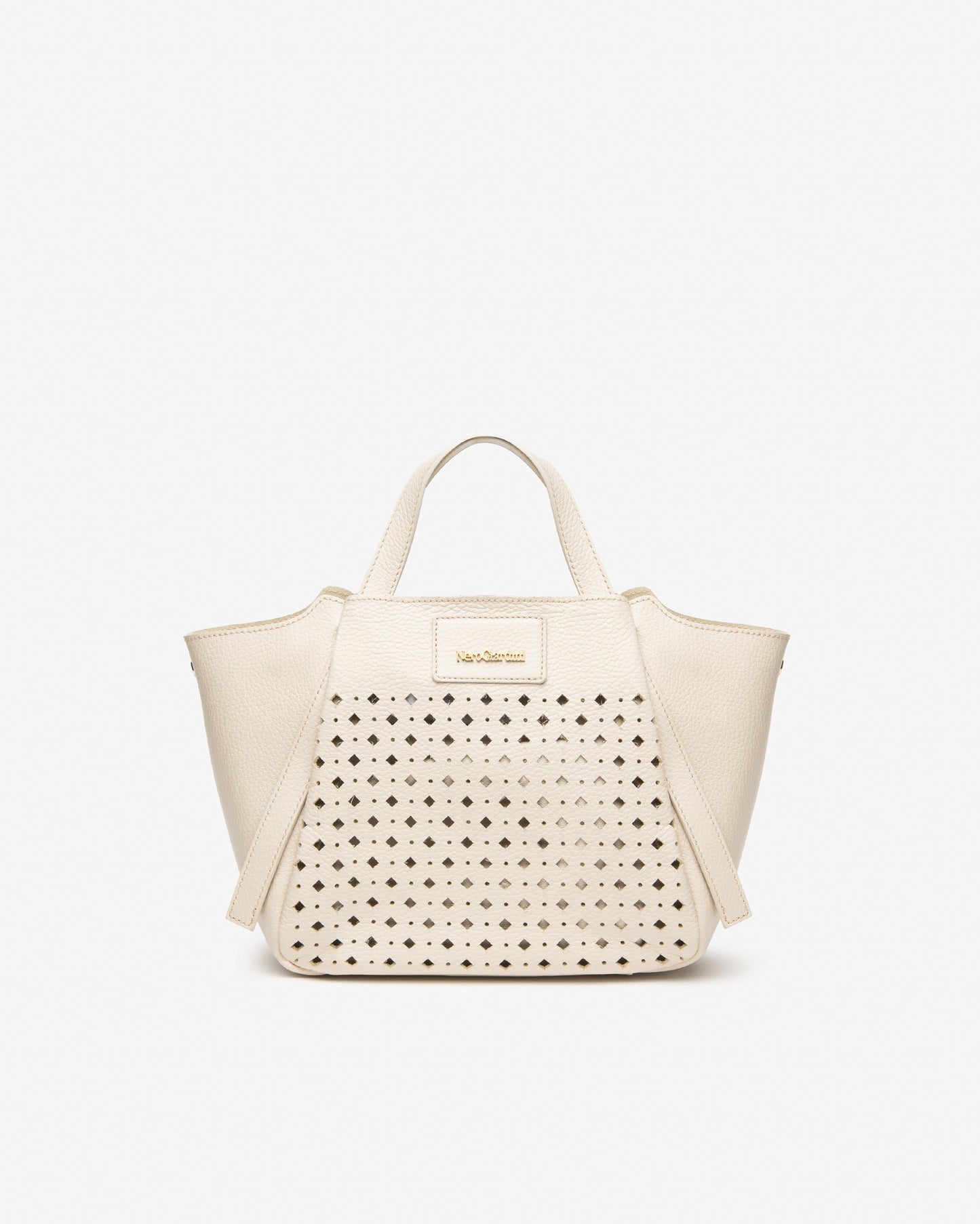Borsa in pelle E644230D panna