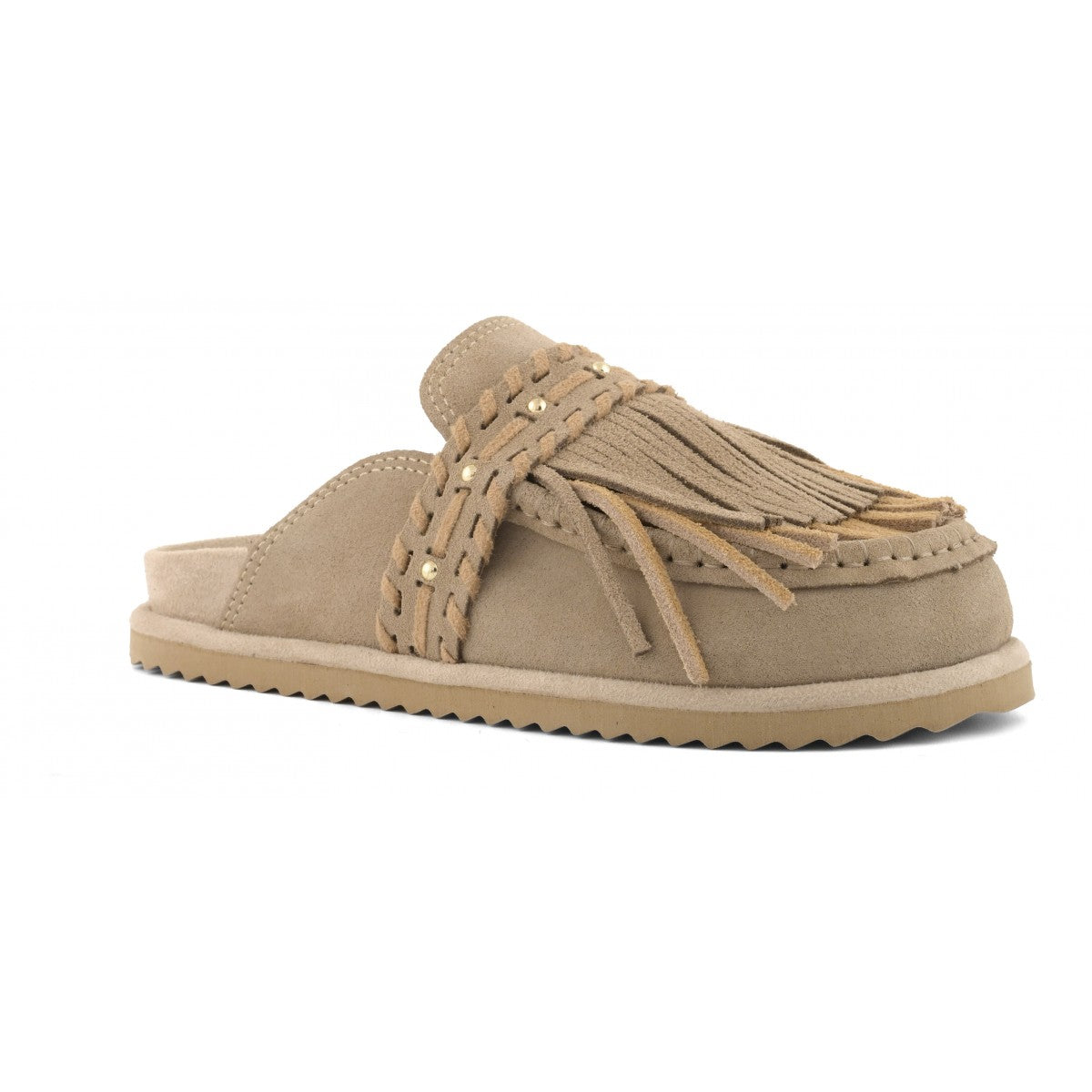 Sabot con frange Biow604 beige