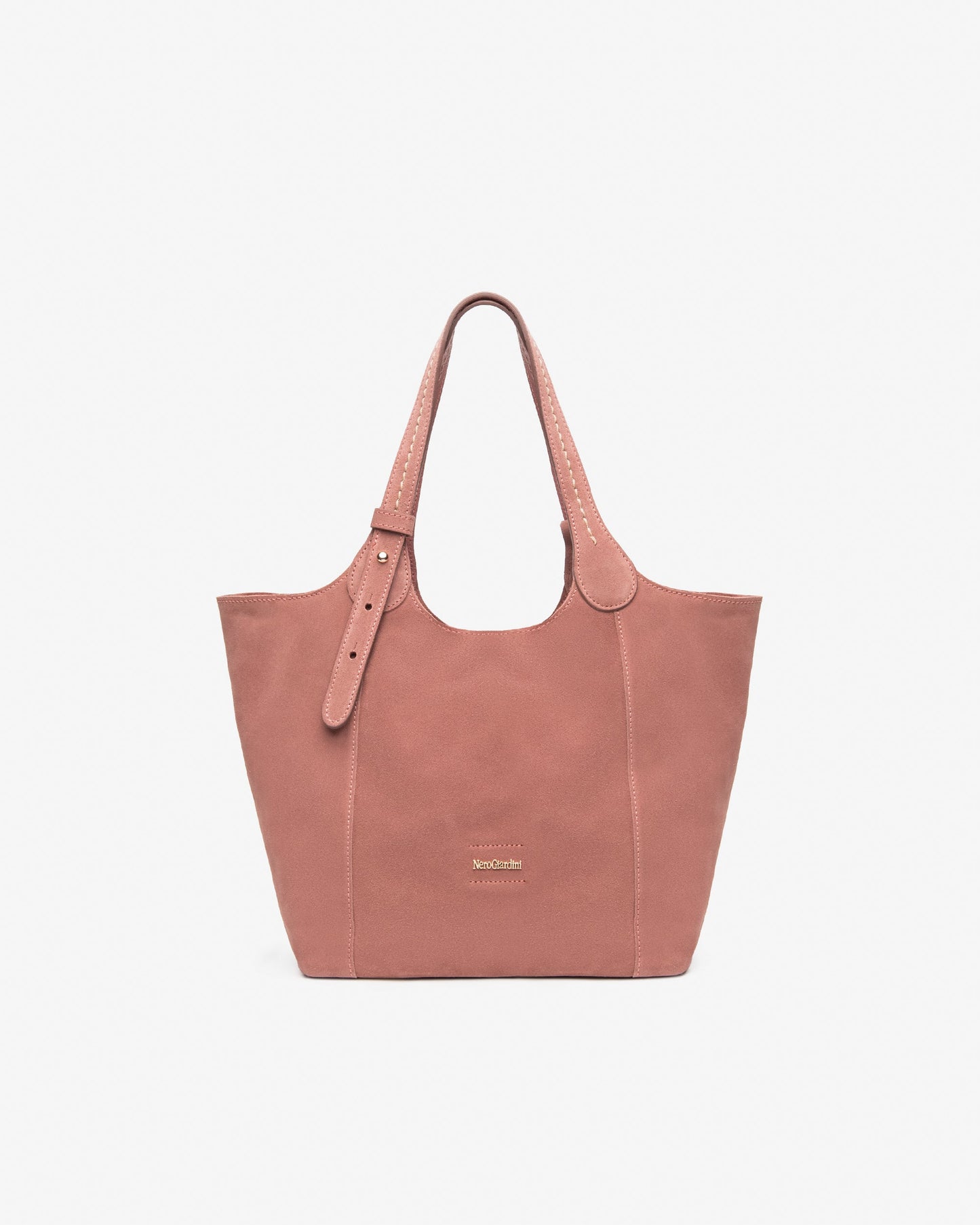 Borsa a spalla in camoscio E644145D Rosa
