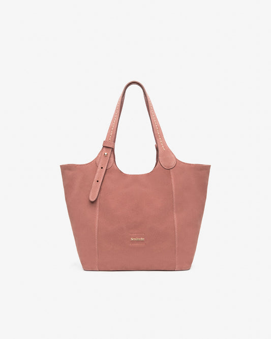 Borsa a spalla in camoscio E644145D Rosa