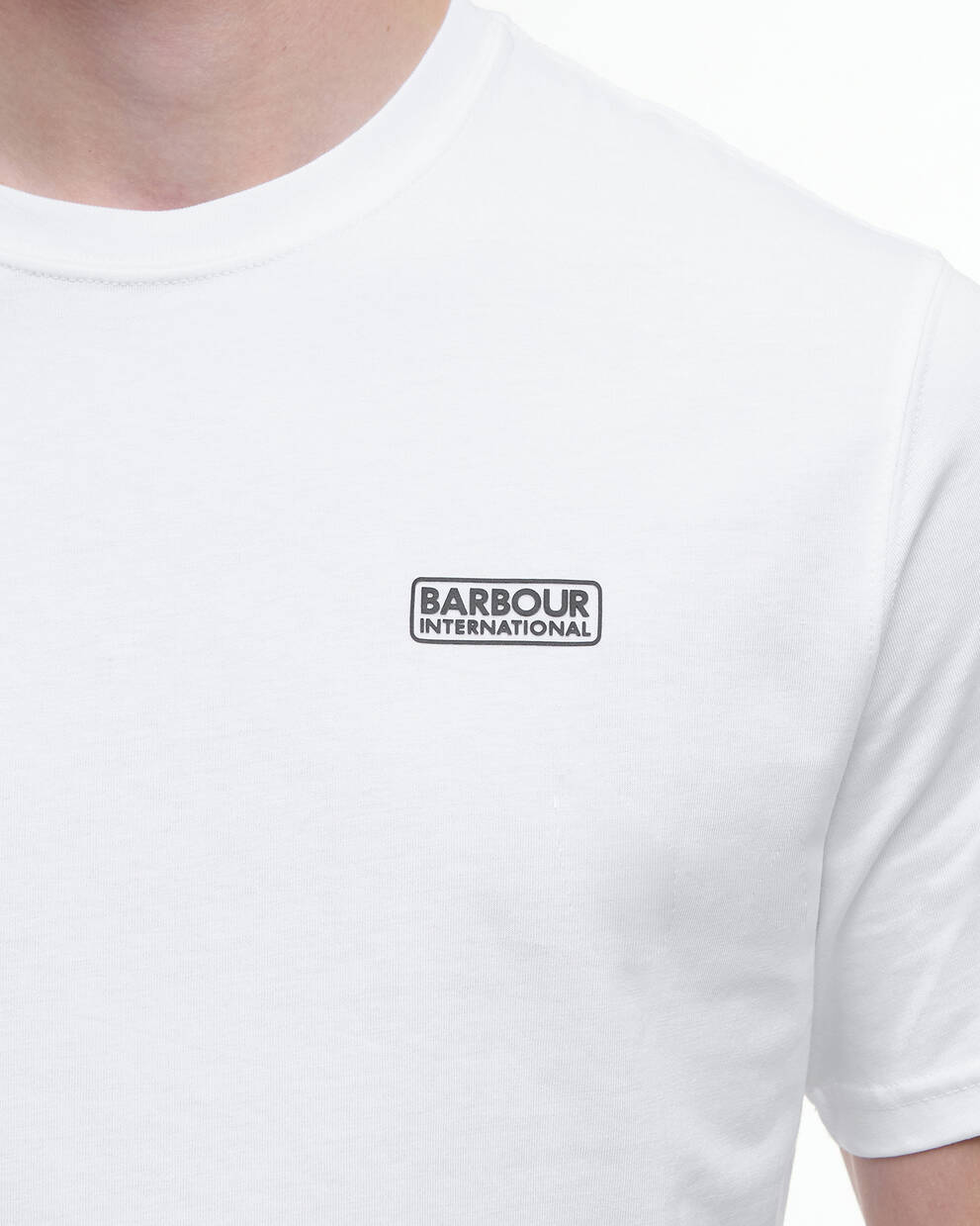 T-shirt con logo piccolo bianca