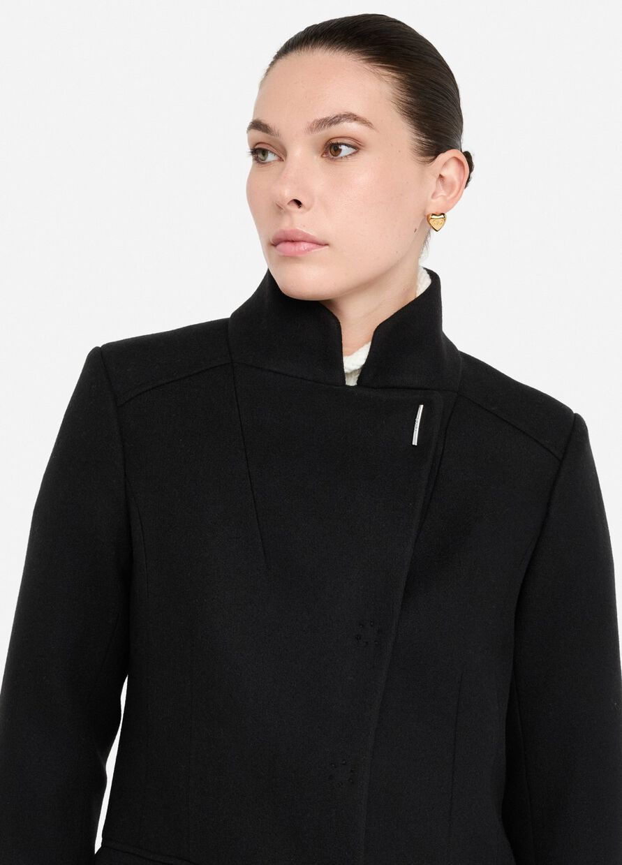 Cappotto in panno double Nero