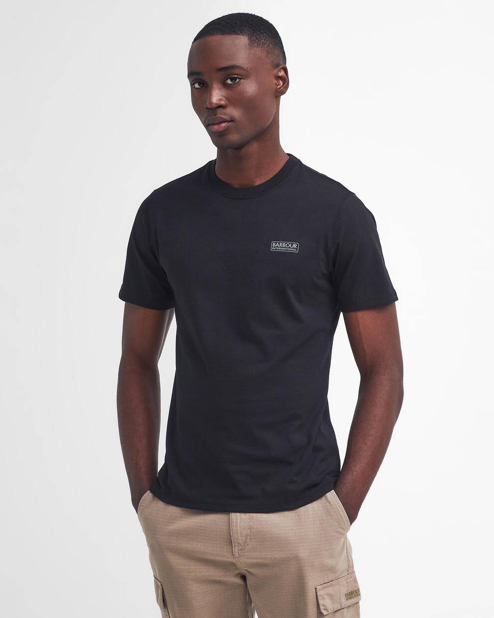 T-shirt con logo piccolo nera