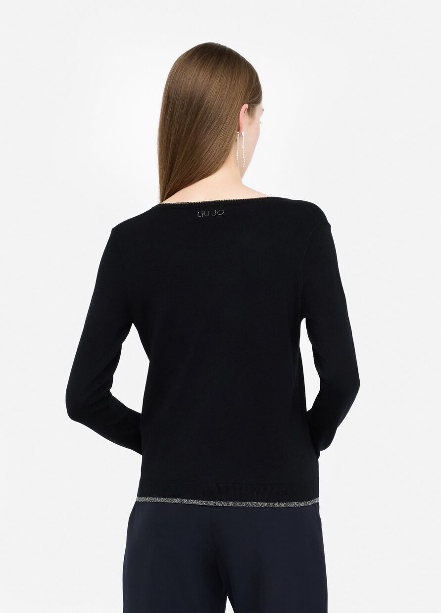 Cardigan viscosa Liu-jo nero