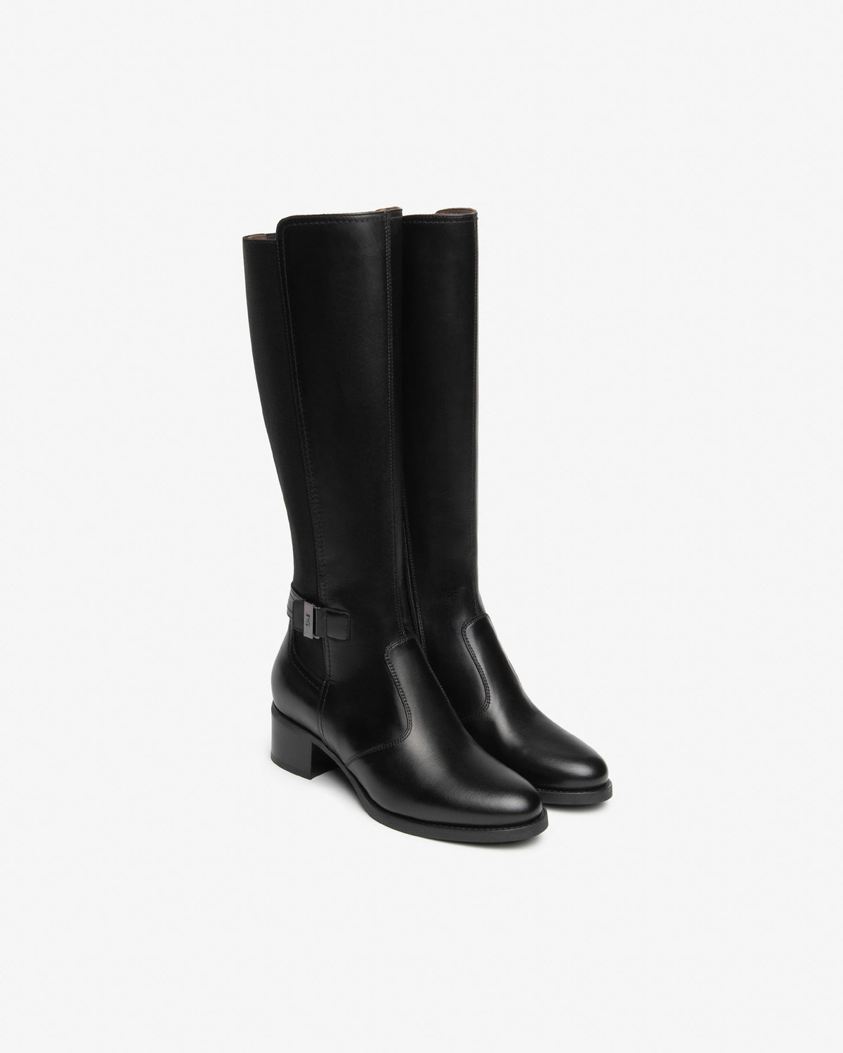 Stivali con elastico pelle nero  I617900D