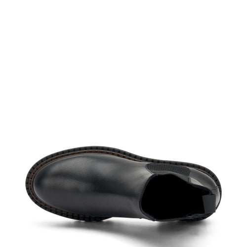 Beatles in pelle con doppio guardolo Nero