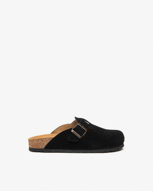 Sabot in camoscio Nero E617080D