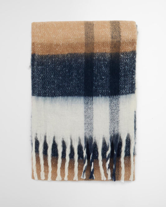 Sciarpa Isla Tartan Bouclé Beige