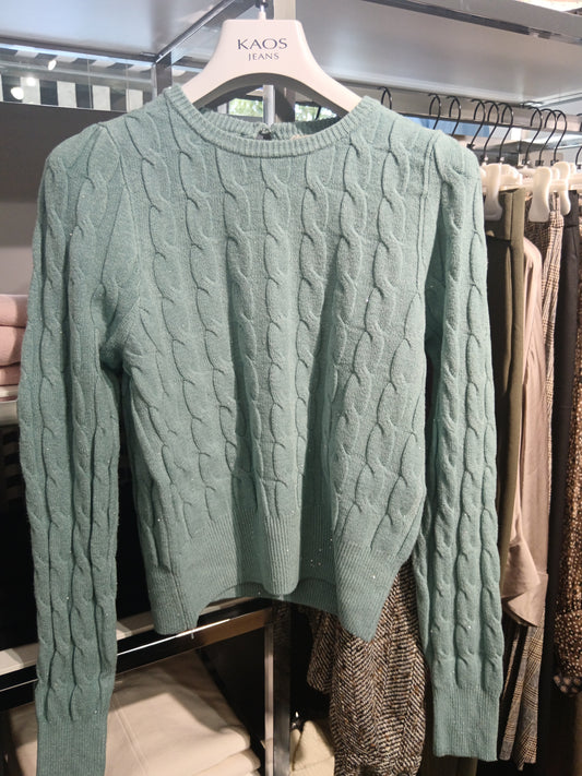 Maglia treccia avio Sijkt049