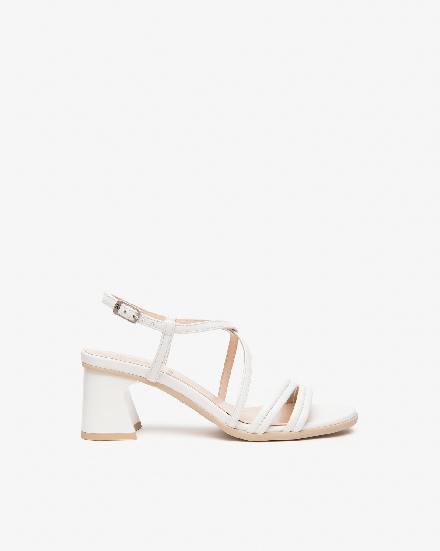 Sandali in pelle T.5cm Bianco E615740D