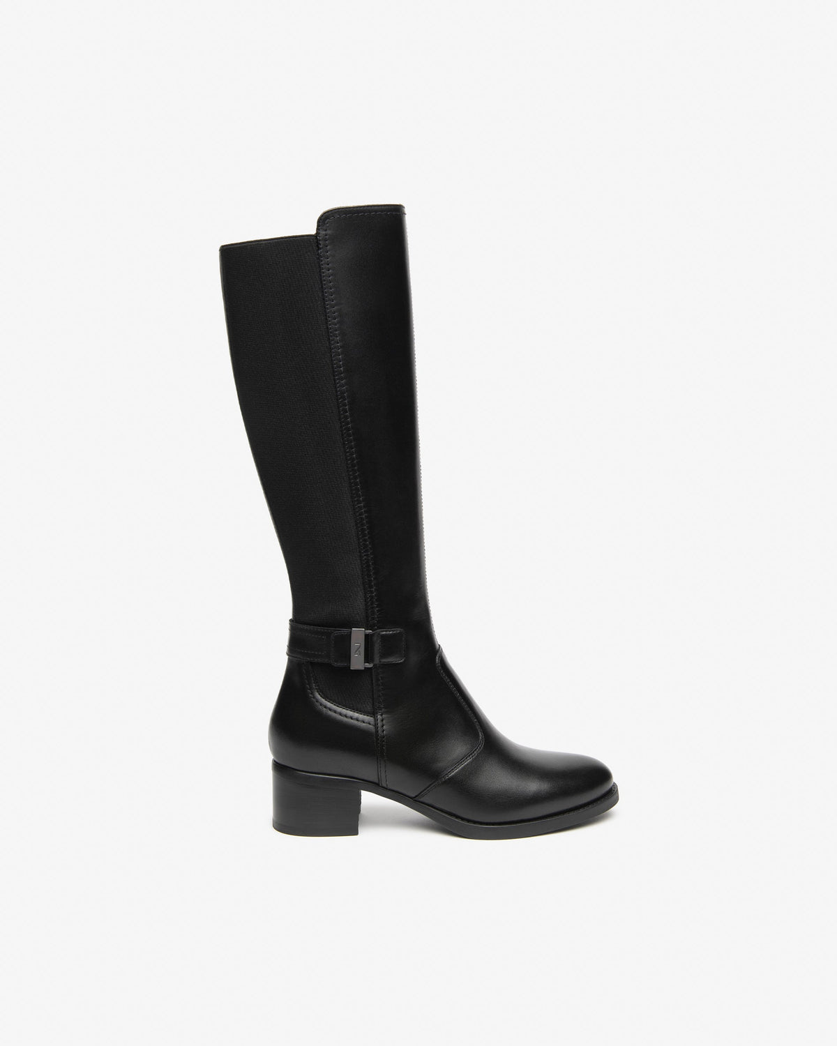Stivali con elastico pelle nero  I617900D