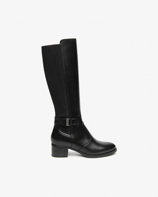 Stivali con elastico pelle nero  I617900D