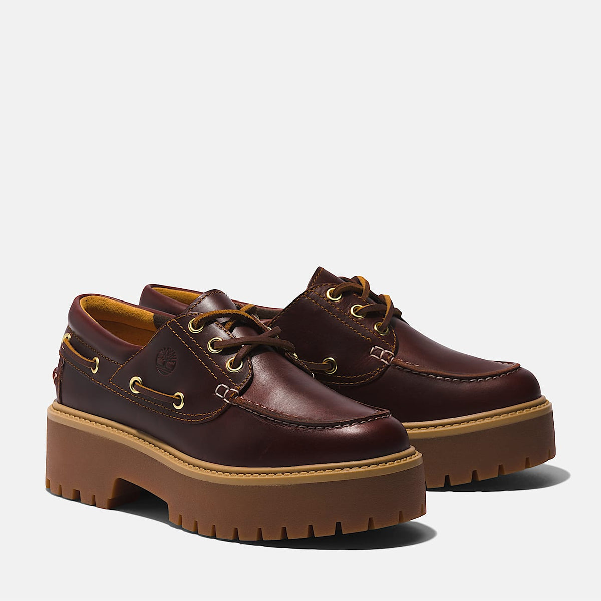 Scarpa da Barca con Plateau Stone Street marrone