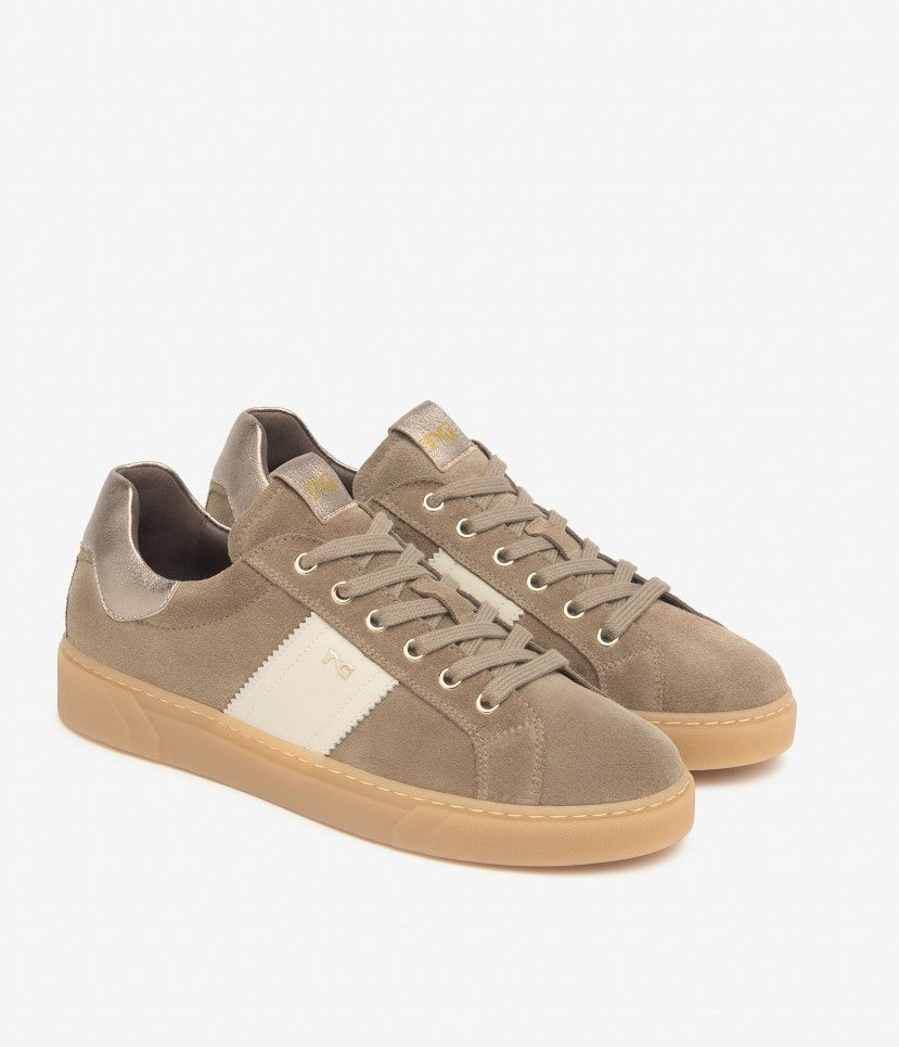 Sneaker camoscio beige
